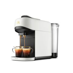 LOR BARISTA Absolu Satin White Coffee Machine Bundle