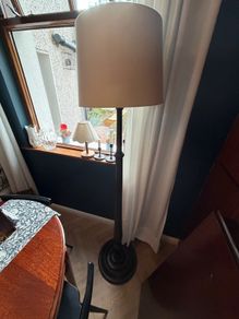 standing lamp with Laura Ashley shade
