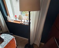 standing lamp with Laura Ashley shade