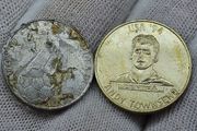 Football Coins Andy Townsend USA 1994 &amp; World Cup Italy 1990 Bernie Slaven