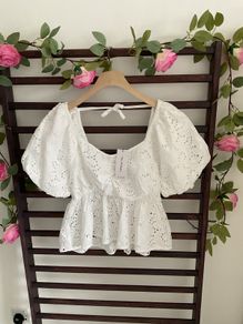 top Bnwt miss selfridge size 12 white broderire  anglaise