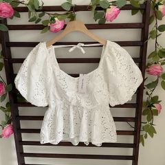 top Bnwt miss selfridge size 12 white broderire  anglaise