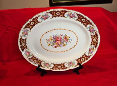 Large, beautiful oval serving platter by Arklow Pottery (Larne pattern / No. 2384) - Vintage from Ireland