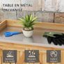 Wooden Potting Bench with Storage Cabinet Image 5