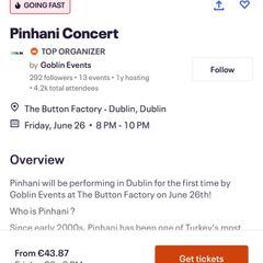 Pinhani Concert Tickets