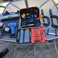 selection of tools,soldering iron,clamps ETC.