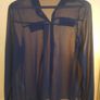 Navy Sheer Blouse Image 2