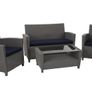 Cosco Malmo 4PC Patio Set - Grey w/ Navy Cushions - 88529GBLEUK Image 7