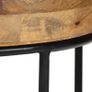 Coffee Table Solid Mange Wood and Steel 50x40 cm Image 6