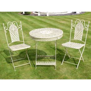 Two seater table and chairs  Round  Thick  D823