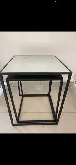 Mirrored tables set of 2