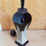Large ceramic table lamp on wooden base  height 55cm Image 3