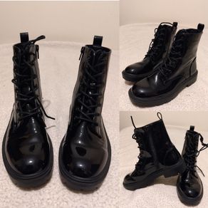 Black Patent Ankle Boots