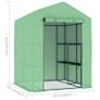Greenhouse with Shelves Steel 143x143x195 cm Image 10