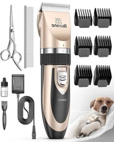 Dog Clippers Low Noise,Dog Grooming Kit Professional for Thick Hair,Dog Trimmer Shaver for Dogs Cats and Other Pet (FREE POSTAGE)