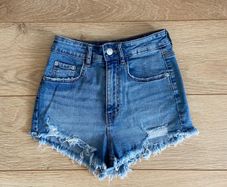 Hi -Rise Denim Shorts