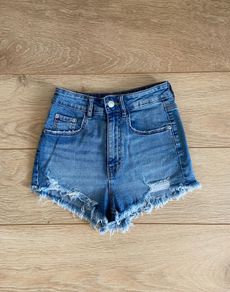 Hi -Rise Denim Shorts