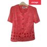 Vintage 80s 90s coral Andrea Gayle blouse size small Postage included Image 2