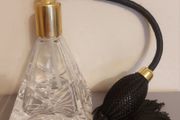 Cut glass perfume bottle with atomiser