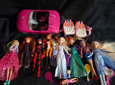Frozen Anna Elsa Dolls, Ladybug, Rena Rouge, Barbie Dolls, Car and accessories, Christmas Birthday