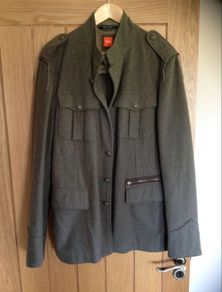 Hugo Boss Mens Military Style Coat