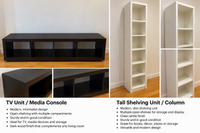 TV Cabinet with Shelving Unit