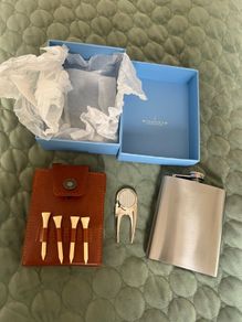 Newbridge Silverware Golf Hip Flask