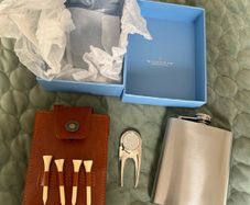 Newbridge Silverware Golf Hip Flask