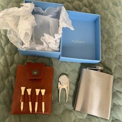Newbridge Silverware Golf Hip Flask