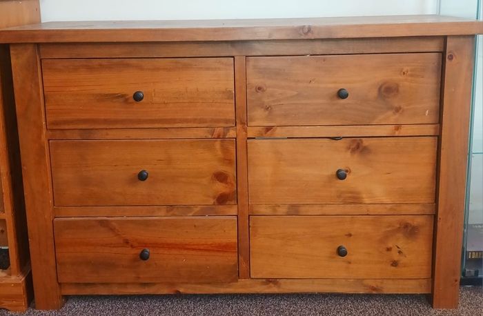 Bed frame and draws
