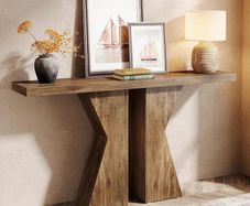 Wooden Console Table, 140 cm, Console Table Behind Sofa Table, Narrow