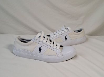 Ralph lauren churston canvas trainers size 6.5 eu 40.5 in excellent condition