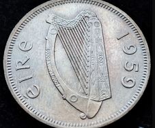 [#300] - Ireland 1959 | Irish 2s | Irish Florin | Salmon | TONED