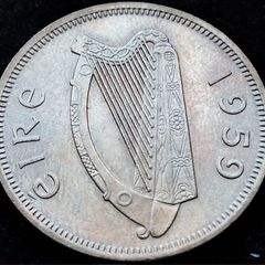 [#300] - Ireland 1959 | Irish 2s | Irish Florin | Salmon | TONED