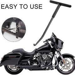 Exhaust Spring Puller Tool Snowmobile ATV Motorcycle Muffler Exhaust Stand Removal Tool T-Handle Type with Rubber Coating