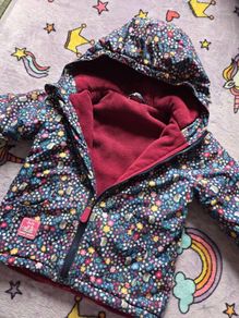 2-3years, Jojo Maman Bebe Reversible Fleece Jacket