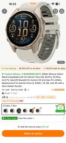 Smart straps for Garmin watch