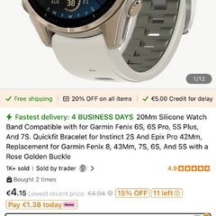 Smart straps for Garmin watch
