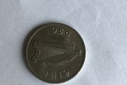 1986 Irish 5p coin