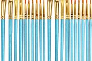 20 Pcs Face Paint Brushes for Children Watercolor, Acrylic Gouache and Oil Painting Suitable for Decorations, Models, Figurines, Nail Art