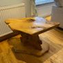 wooden table and lamp set Image 4