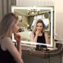 Vanity Mirror with Lights, 70 x 50cm LED Makeup Mirror, Lighted Make up Mirrors with Touch Screen Control, 3 Dimmable Modes Square White Image 6