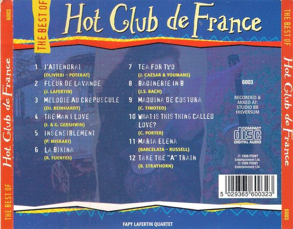 Hot Club de France. CD 3. Free Postage!