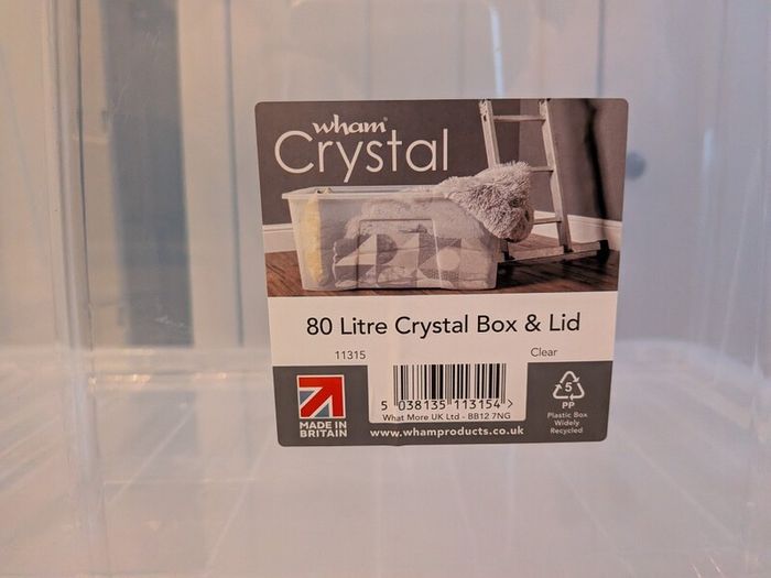 Complete Set of 7 Heavy-Duty Clear Plastic Storage Boxes (9L to 80L)