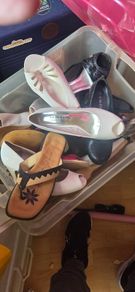 Box of ladies shoes