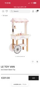 Wooden ice cream truck