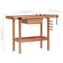 Carpentry Workbench with Drawer and 2 Vices Hardwood Image 9