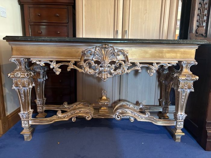Marble Topped Gilt Console Table