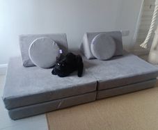Possum Play Couch, modular play sofa in grey