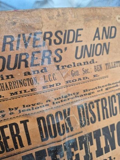 1891 antique original Labourers union poster